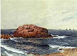 Alfred Thompson Bricher Rocks near the Coast painting